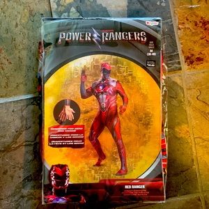 Halloween 2024 NWT Power Ranger Costume Red Ranger Body Suit Med Adult Unique